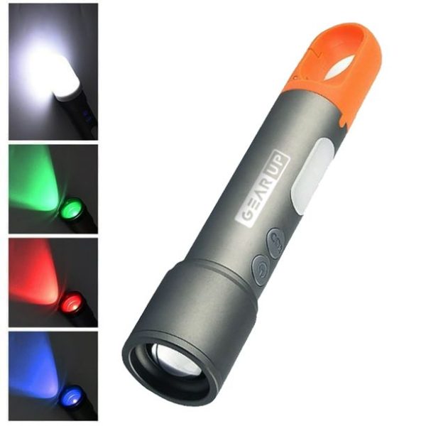 GearUP K57 Multifunctional Rechargeable Torch, Flashlight Zoomable LED Flashlight - Image 3