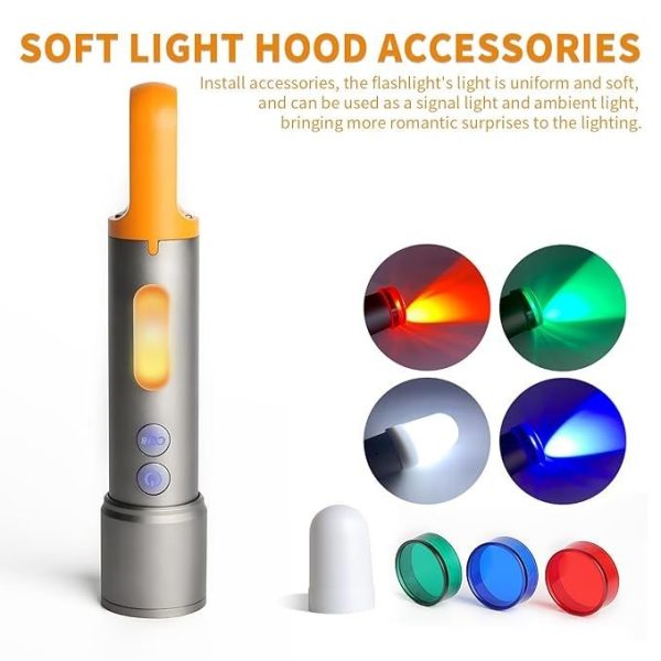 GearUP K57 Multifunctional Rechargeable Torch, Flashlight Zoomable LED Flashlight - Image 2
