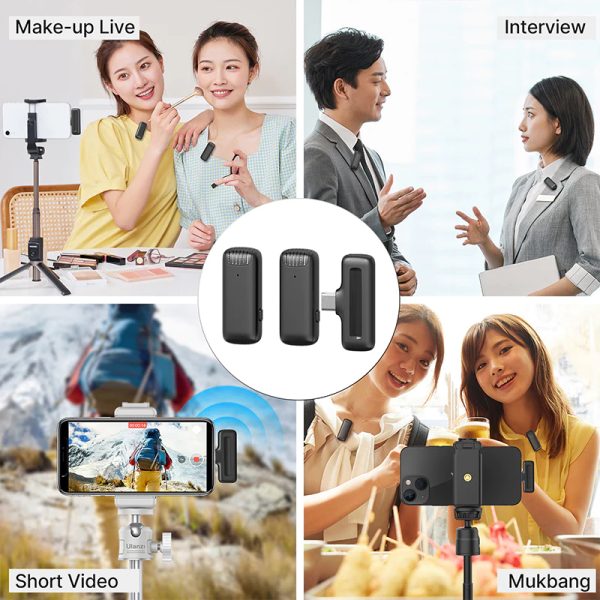 Ulanzi J12 Dual Wireless Microphone for Android With Charging Case For Type-C - Image 8