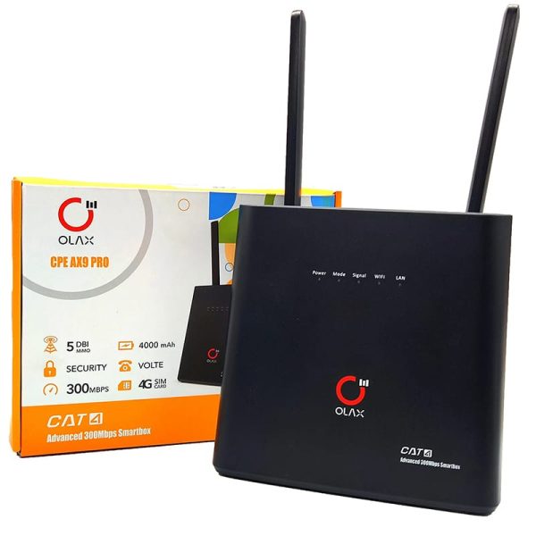OLAX AX9 Pro 300Mbps 4G SIM Supported WiFi Router with 4000mAh in Built Battery - Image 2