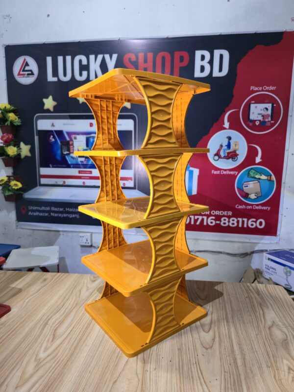 Smart Shoe Rack: 5 Layer (Orange)
