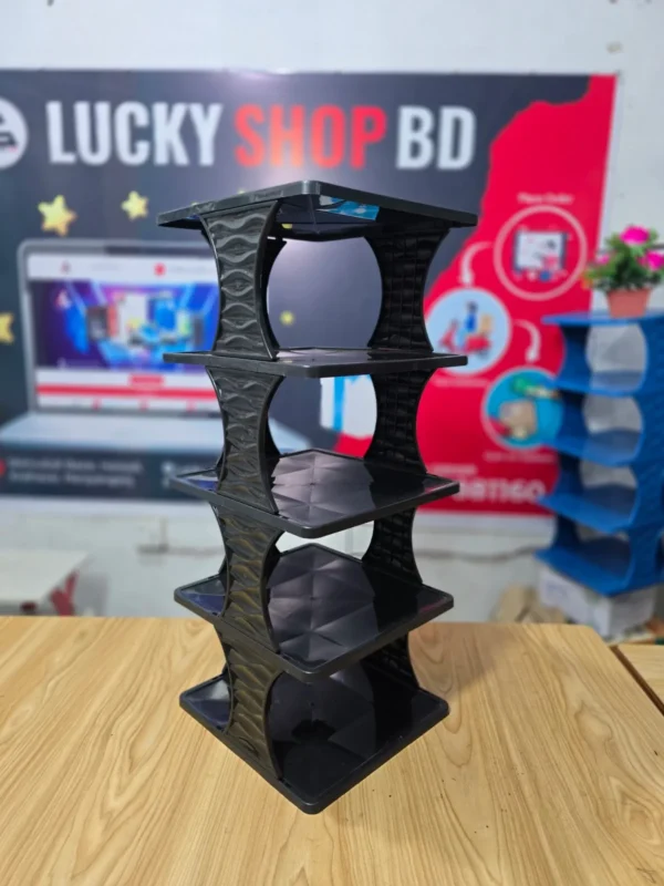 Smart Shoe Rack: 5 Layer (Black)