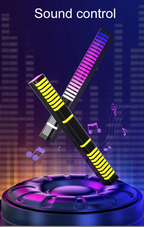 3D RGB APP Control Rechargeable Rhythm Light With Voice-Activated Pickup (D10) - Image 6